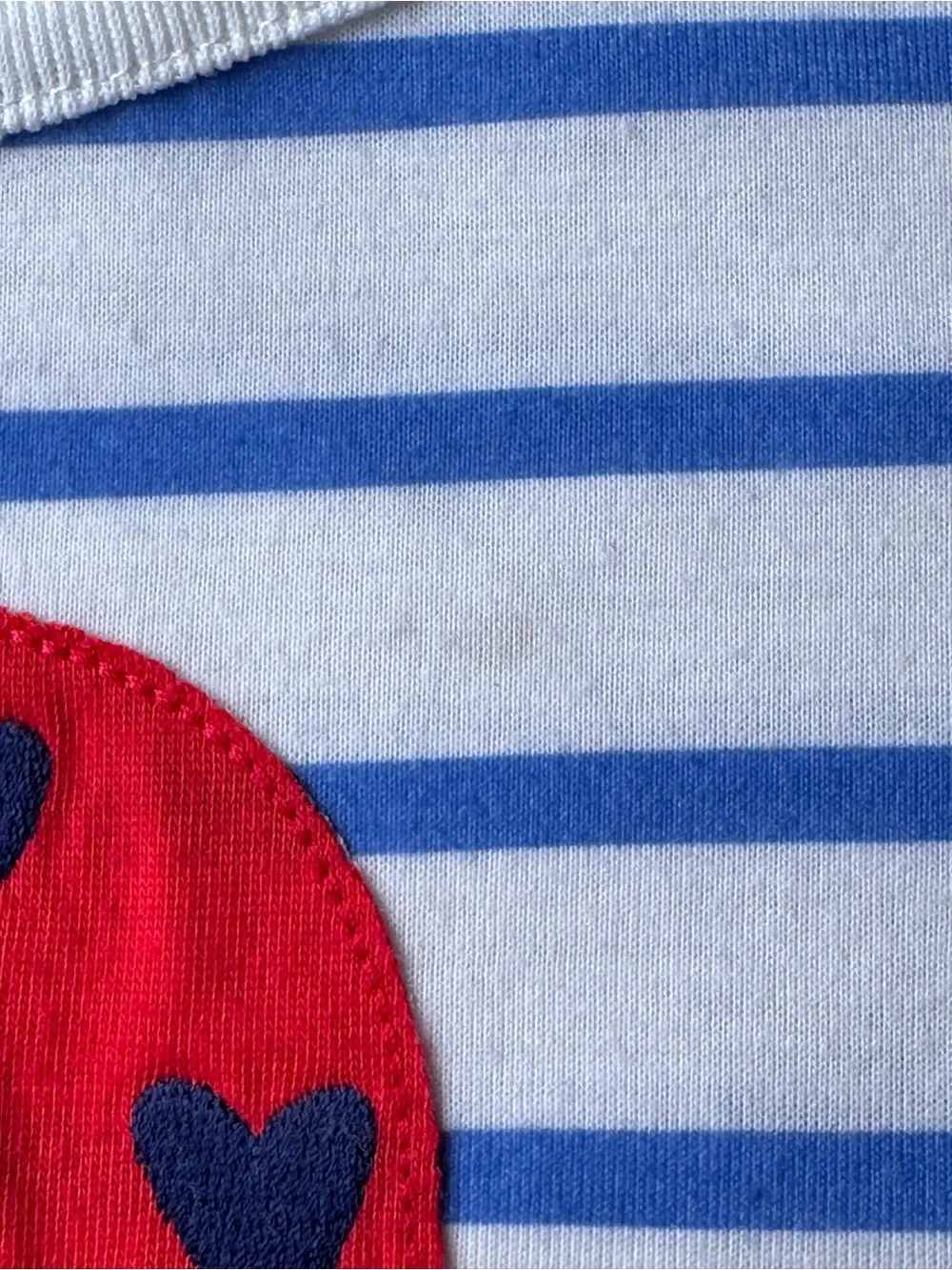 Carter’s Blue and White Stripe Ladybug Appliqué Short Sleeve Shirt size 5T